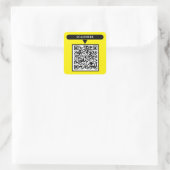 QR Code Business Square Sticker (Tasche)