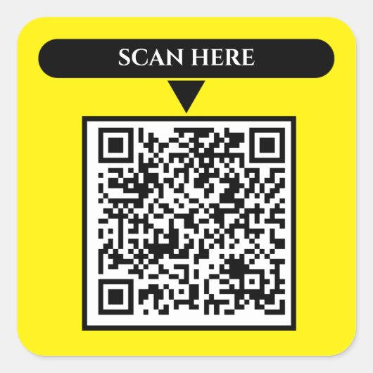 QR Code Business Square Sticker (Vorderseite)