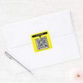 QR Code Business Square Sticker (Umschlag)