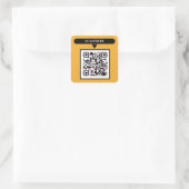 QR Code Business Square Sticker (Tasche)