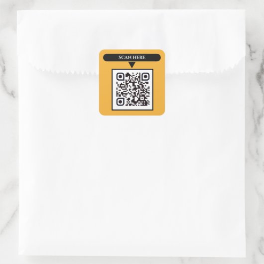 QR Code Business Square Sticker (Tasche)