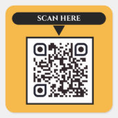 QR Code Business Square Sticker (Vorderseite)