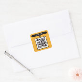 QR Code Business Square Sticker (Umschlag)