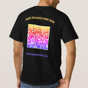 QR Code Business T - Shirt Benutzerdefinierter Tex