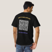 QR Code Business T - Shirt Benutzerdefinierter Tex (Schwarz voll)