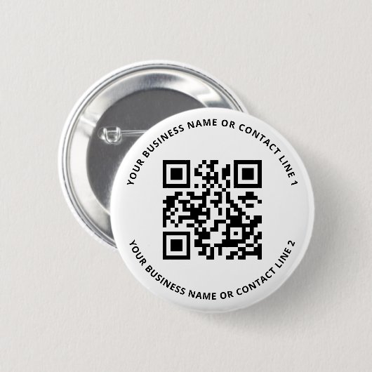QR Code Business Template White Button (Vorne & Hinten)