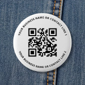 QR Code Business Template White  Button
