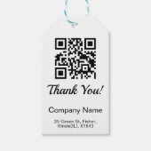 QR Code Business Vielen Dank Geschenkanhänger (Vorderseite)