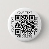 QR Code Business Website Einfache Werbung Button (Vorderseite)