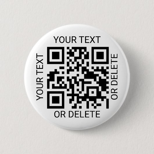 QR Code Business Website Einfache Werbung Button (Vorderseite)