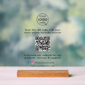 QR Code Business Website Scannen Sie Me Social Med Acrylschild (Neutral)