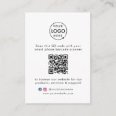 QR Code Business Website Scannen Sie Me Social Med Begleitkarte (Vorderseite)