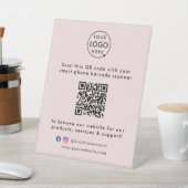 QR Code Business Website Scannen Sie Me Social Med Sockelschild (In SItu)