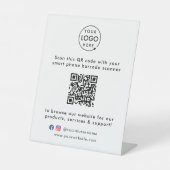 QR Code Business Website Scannen Sie Me Social Med Sockelschild (Vorderseite)