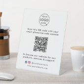 QR Code Business Website Scannen Sie Me Social Med Sockelschild (In SItu)