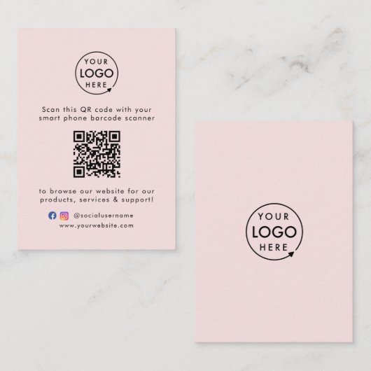 QR Code Business Website Scannen Sie Me Social Med Visitenkarte (Vorne/Hinten)