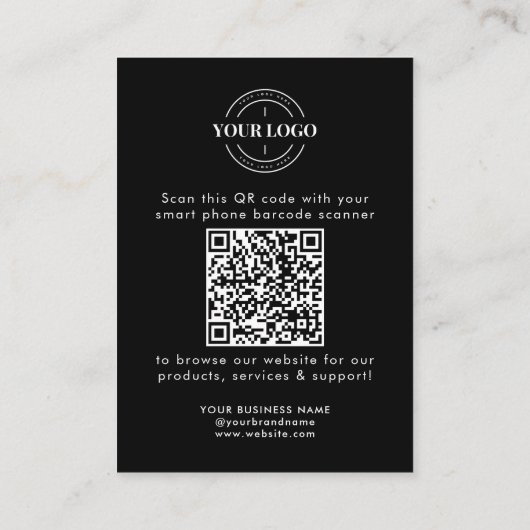 QR Code Business Website Scannen Sie Me Social Med Visitenkarte (Rückseite)