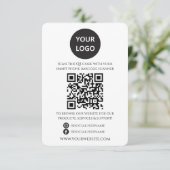 QR Code Business Website Scannen Sie Social Media Begleitkarte (Stehend Vorderseite)