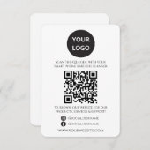QR Code Business Website Scannen Sie Social Media Begleitkarte (Vorne/Hinten)
