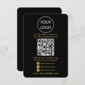 QR Code Business Website Scannen Sie Social Media Begleitkarte (Vorne/Hinten)