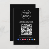QR Code Business Website Scannen Sie Social Media Begleitkarte (Vorne/Hinten)