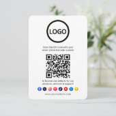 QR Code Business Website Scannen Sie Social Media Begleitkarte (Stehend Vorderseite)