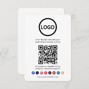 QR Code Business Website Scannen Sie Social Media Begleitkarte
