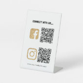 QR Code Business Website Social Media Scan Me Sockelschild (Vorderseite)