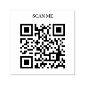 QR Code Business Your Text Moderne Minimalistisch Permastempel (Design)