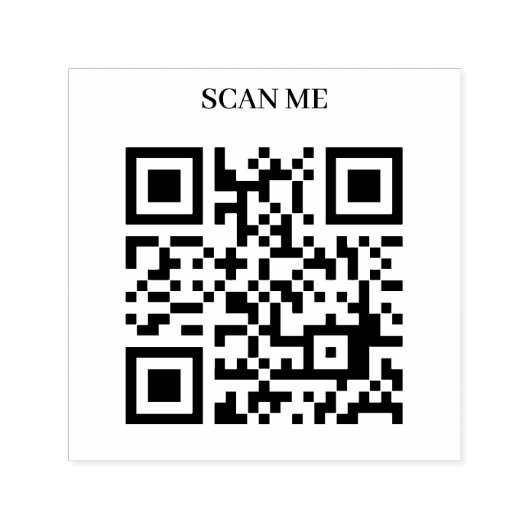 QR Code Business Your Text Moderne Minimalistisch Permastempel (Design)