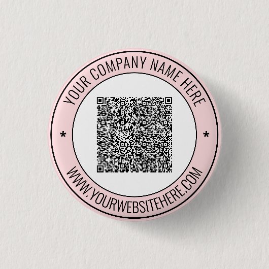 QR-Code-Button mit benutzerdefiniertem Text und Fa Button (Vorderseite)