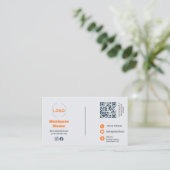 QR-Code-Café-Geschäftskarte Visitenkarte (Stehend Vorderseite)
