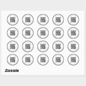 QR-Code-Café/Geschäftsticker Runder Aufkleber (Blatt)