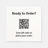 QR Code Cafe Napkin Serviette (Vorderseite)