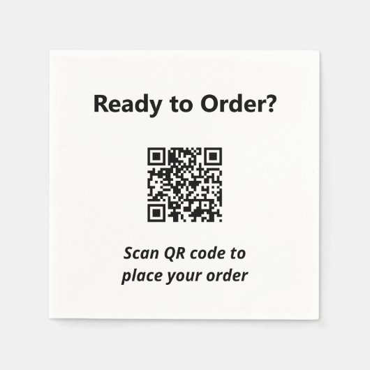 QR Code Cafe Napkin Serviette (Vorderseite)