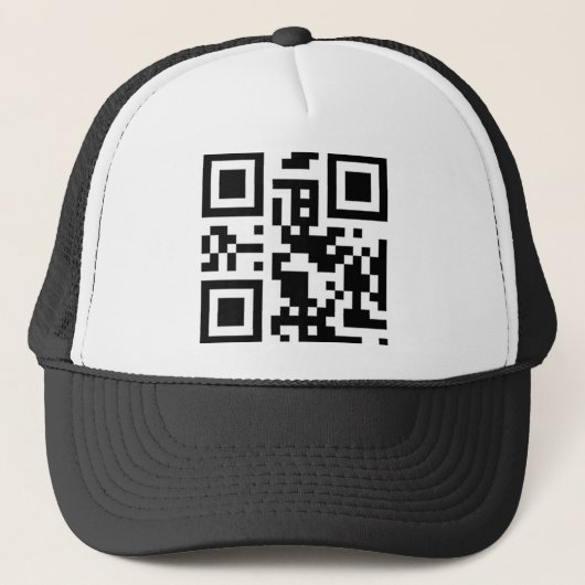 QR-Code "Call me"-Obergrenze Truckerkappe (Vorderseite)
