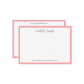 QR Code Calligraphy Script Name Modern Template Mitteilungskarte (Vorderseite/Rückseite Beispiel)