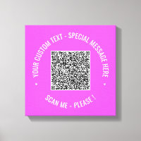 QR-Code-Canvas drucken Scan-Info und benutzerdefin