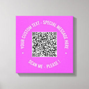 QR-Code-Canvas drucken Scan-Info und benutzerdefin Leinwanddruck