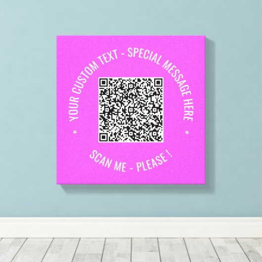 QR-Code-Canvas drucken Scan-Info und benutzerdefin Leinwanddruck (Insitu (Holzboden))