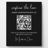 QR Code Capture the Liebe Wedding Foto Album Fotoplatte (Vorderseite)