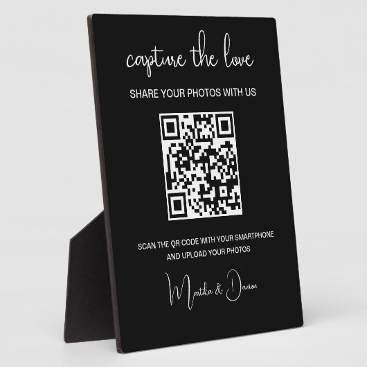 QR Code Capture the Liebe Wedding Foto Album Fotoplatte (Seite)