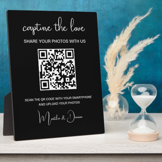 QR Code Capture the Liebe Wedding Foto Album Fotoplatte (Seite)