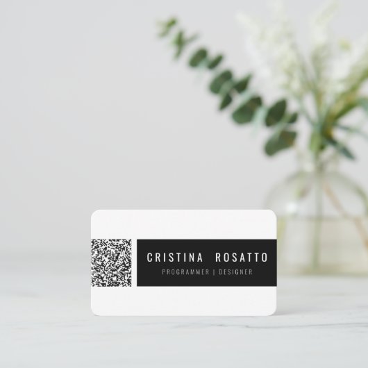 QR CODE CARD VISITENKARTE (Stehend Vorderseite)