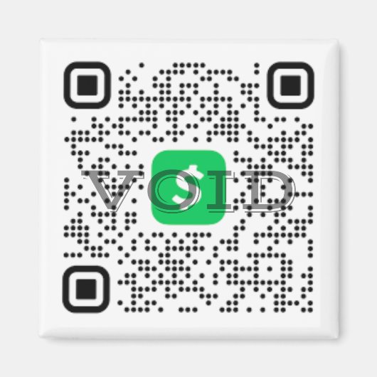QR Code Cash App Magnet (Vorne)