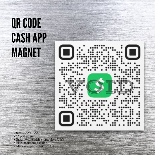 QR Code Cash App Magnet