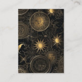 qr code Celestial Black Gold Wedding Begleitkarte (Rückseite)