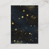 qr code Celestial Crescent Moon Gold Wedding Begleitkarte (Rückseite)