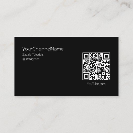 QR-Code | Channel-Werbekarte Visitenkarte (Rückseite)