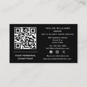 QR Code Chauffeur Service Taxi Treiber für Social Visitenkarte (Vorderseite)